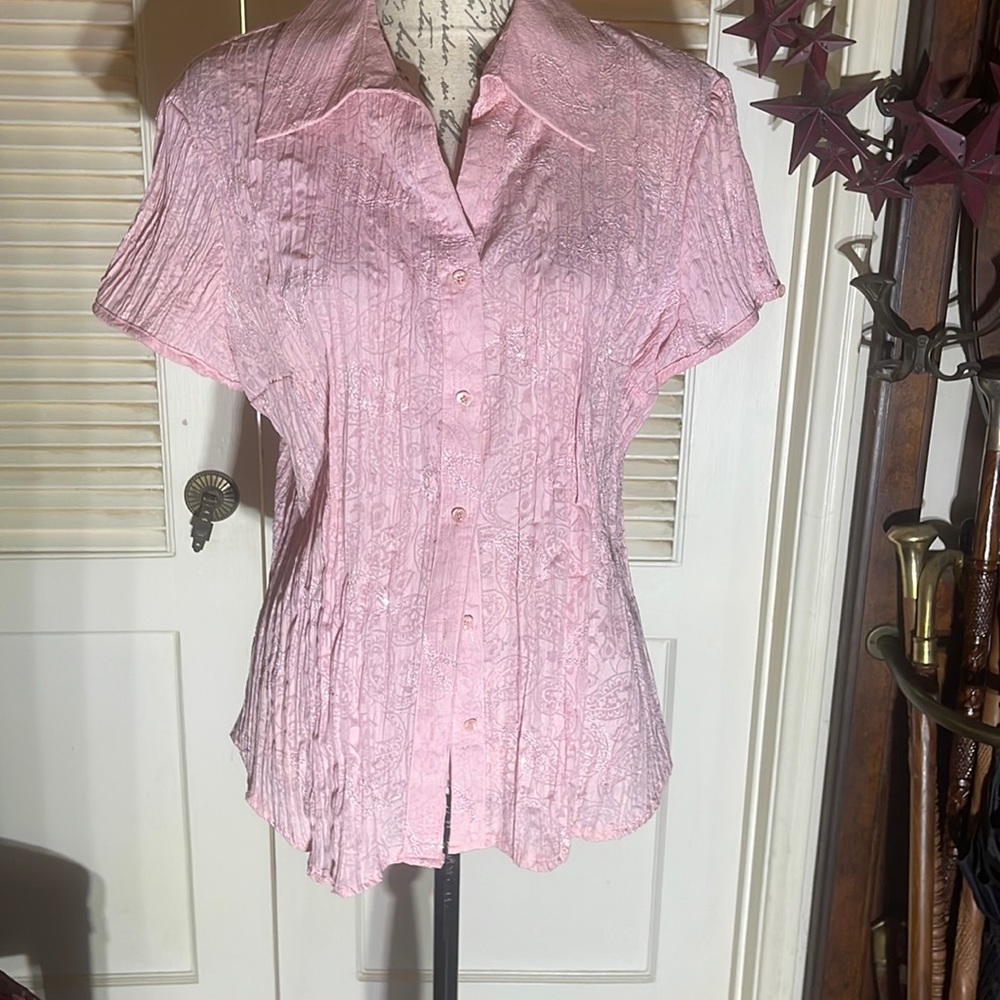 Fred David pink blouse